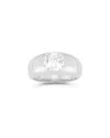 Chloe & Madison Chloe And Madison Silver Cz Bold Dome Ring