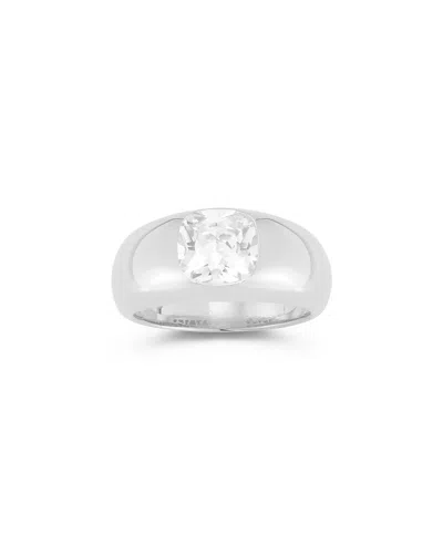 Chloe & Madison Chloe And Madison Silver Cz Bold Dome Ring