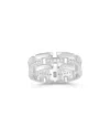 Chloe & Madison Chloe And Madison Silver Cz Bold Link Ring