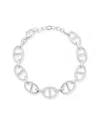 Chloe & Madison Chloe And Madison Silver Cz Bold Marine Link Bracelet