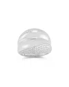 Chloe & Madison Chloe And Madison Silver Cz Bold Ring
