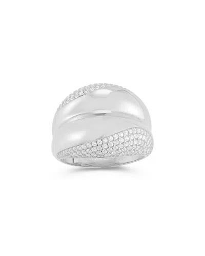 Chloe & Madison Chloe And Madison Silver Cz Bold Ring