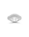 Chloe & Madison Chloe And Madison Silver Cz Bold Wave Ring
