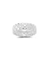 Chloe & Madison Chloe And Madison Cubic Zirconia Checkered Band Eternity Ring