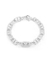 Chloe & Madison Chloe And Madison Silver Cz Chunky Bold Mariner Link Bracelet