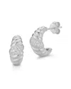Chloe & Madison Chloe And Madison Silver Cz Croissant Earrings