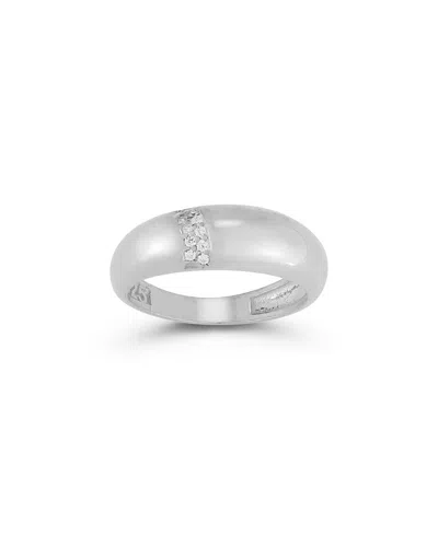 Chloe & Madison Chloe And Madison Silver Cz Dome Ring