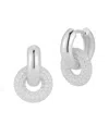 Chloe & Madison Chloe And Madison Silver Cz Drop Earrings