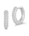 Chloe & Madison Chloe And Madison Silver Cz Huggie Earrings