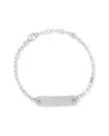 Chloe & Madison Chloe And Madison Silver Cz Id Bar Bracelet