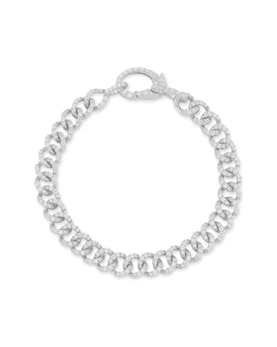 Chloe & Madison Chloe And Madison Silver Cz Link Bracelet