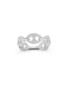 Chloe & Madison Chloe And Madison Silver Cz Mariner Link Ring
