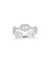 Chloe & Madison Chloe And Madison Silver Cz Mariner Link Ring