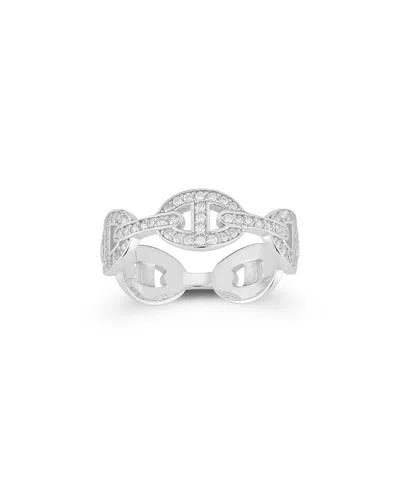 Chloe & Madison Chloe And Madison Silver Cz Mariner Link Ring