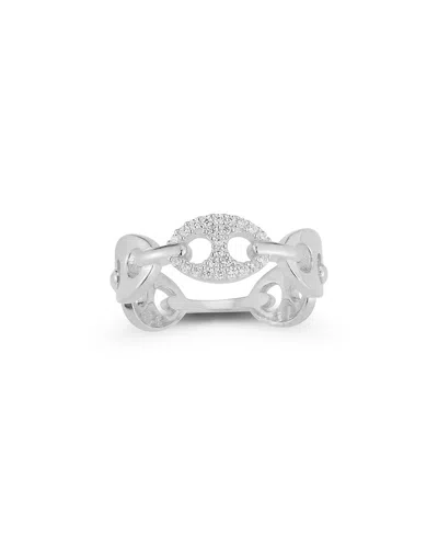 CHLOE & MADISON CHLOE AND MADISON SILVER CZ MARINER LINK RING