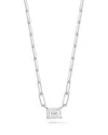 Chloe & Madison Chloe And Madison Silver Cz Necklace