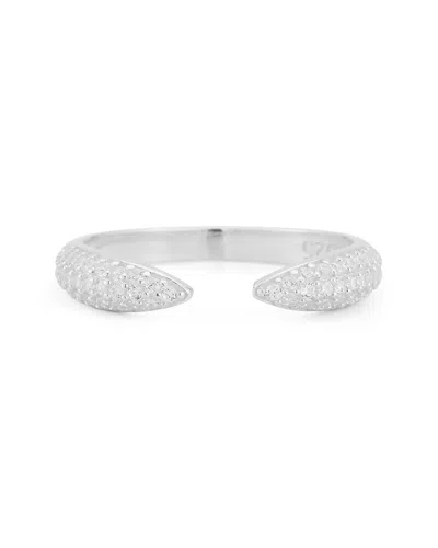 Chloe & Madison Chloe And Madison Silver Cz Open Claw Ring