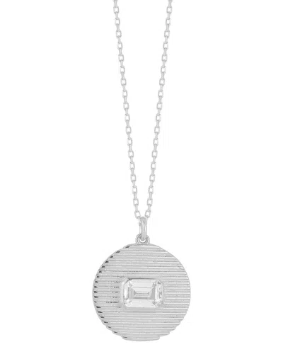 Chloe & Madison Chloe And Madison Silver Cz Pendant Necklace