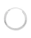 Chloe & Madison Chloe And Madison Silver Cz Ribbed Bracelet