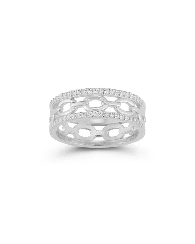 Chloe & Madison Chloe And Madison Silver Cz Triple Stack Ring