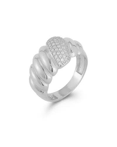 Chloe & Madison Chloe And Madison Silver Cz Twist Ring
