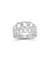 Chloe & Madison Chloe And Madison Silver Double Curb Stack Ring