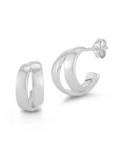 Chloe & Madison Chloe And Madison Silver Double Hoops
