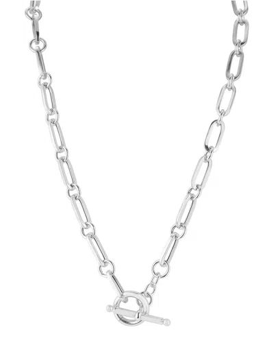 Chloe & Madison Chloe And Madison Silver Link Toggle Necklace In Metallic