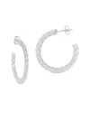 Chloe & Madison Chloe And Madison Silver Small Flattened Twist Hoops