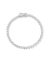 Chloe & Madison Chloe And Madison Silver Tennis Bracelet