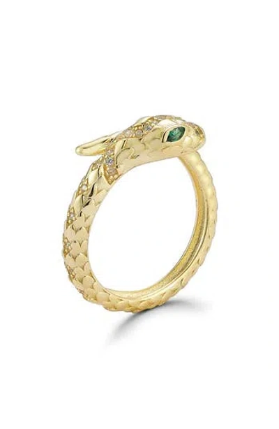 Chloe & Madison Chloe And Madison Snake Ring In Gold