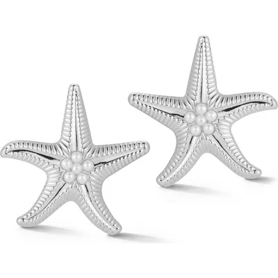 Chloe & Madison Chloe And Madison Starfish Earrings In Silver