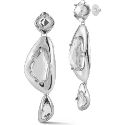 Chloe & Madison Chloe And Madison Statement Drop Earrings In Silver