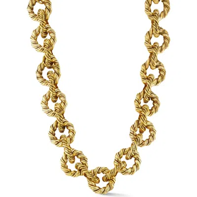 Chloe & Madison Chloe And Madison Statement Rope Link Choker In Gold
