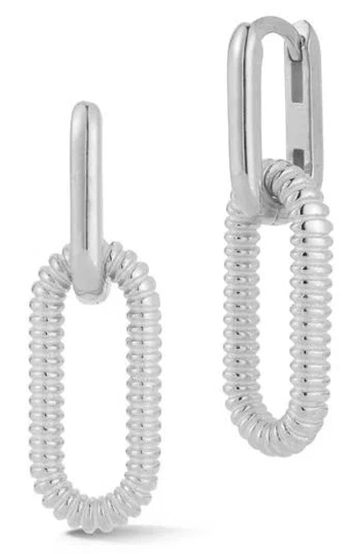 Chloe & Madison Chloe And Madison Sterling Silver Chain Drop Earrings