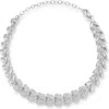 Chloe & Madison Chloe And Madison Sterling Silver Pavé Cubic Zirconia Leaves Bracelet In Silver