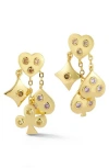 Chloe & Madison Chloe And Madison Suit Dangle Drop Earrings In Gold