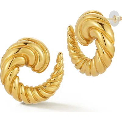 Chloe & Madison Chloe And Madison Swirl Stud Earrings In Gold