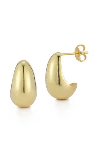 Chloe & Madison Chloe And Madison Tapered Dome Hoop Earrings In Gold