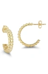 Chloe & Madison Textured Hoop Earrings In Gold
