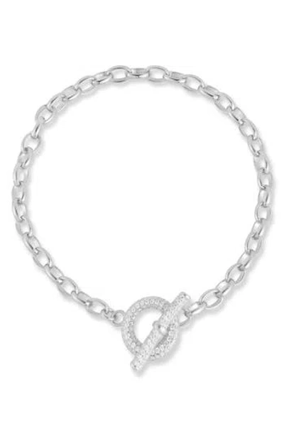 Chloe & Madison Chloe And Madison Toggle Chain Bracelet In Silver