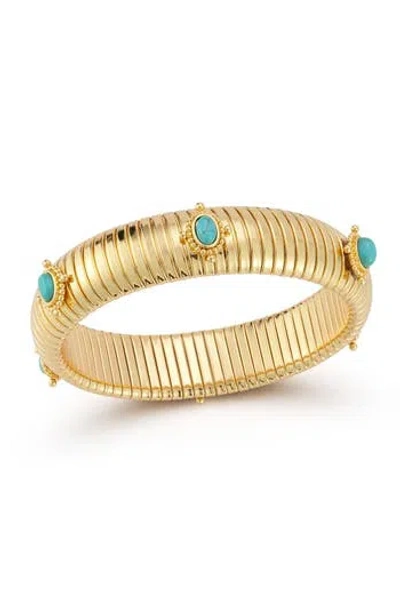 Chloe & Madison Chloe And Madison Tuboga Stretch Bracelet In Gold
