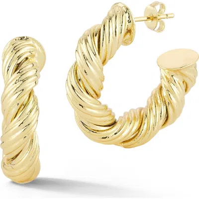 Chloe & Madison Chloe And Madison Twist Hoop Earrings In Gold