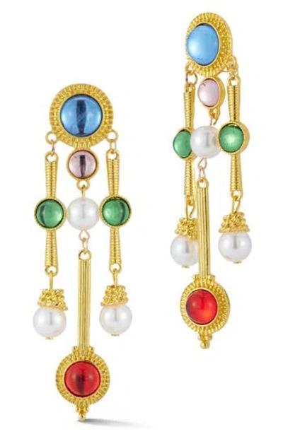 Chloe & Madison Chloe And Madison Vintage Drop Earrings In Gold