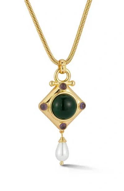 Chloe & Madison Chloe And Madison Vintage Pendant Necklace In Gold