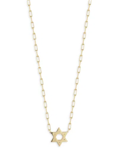 Chloe & Madison Women's 14k-gold-plated Sterling Silver Star Of David Necklace In Yellow Gold