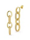 Chloe & Madison Women's 14k Goldplated & Pavé Cubic Zirconia Link Drop Earrings In Yellow Gold