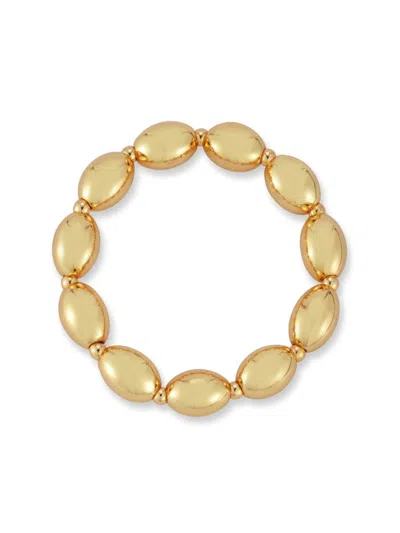 Chloe & Madison Women's 14k-goldplated Bold Beaded Stretch Bracelet In Yellow Gold
