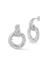 Chloe & Madison Chloe And Madison Jewelry Statement Twisted Link Earrings In White Gold