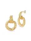 Chloe & Madison Chloe And Madison Jewelry Plated Statement Twisted Link Earrings In Yellow Gold